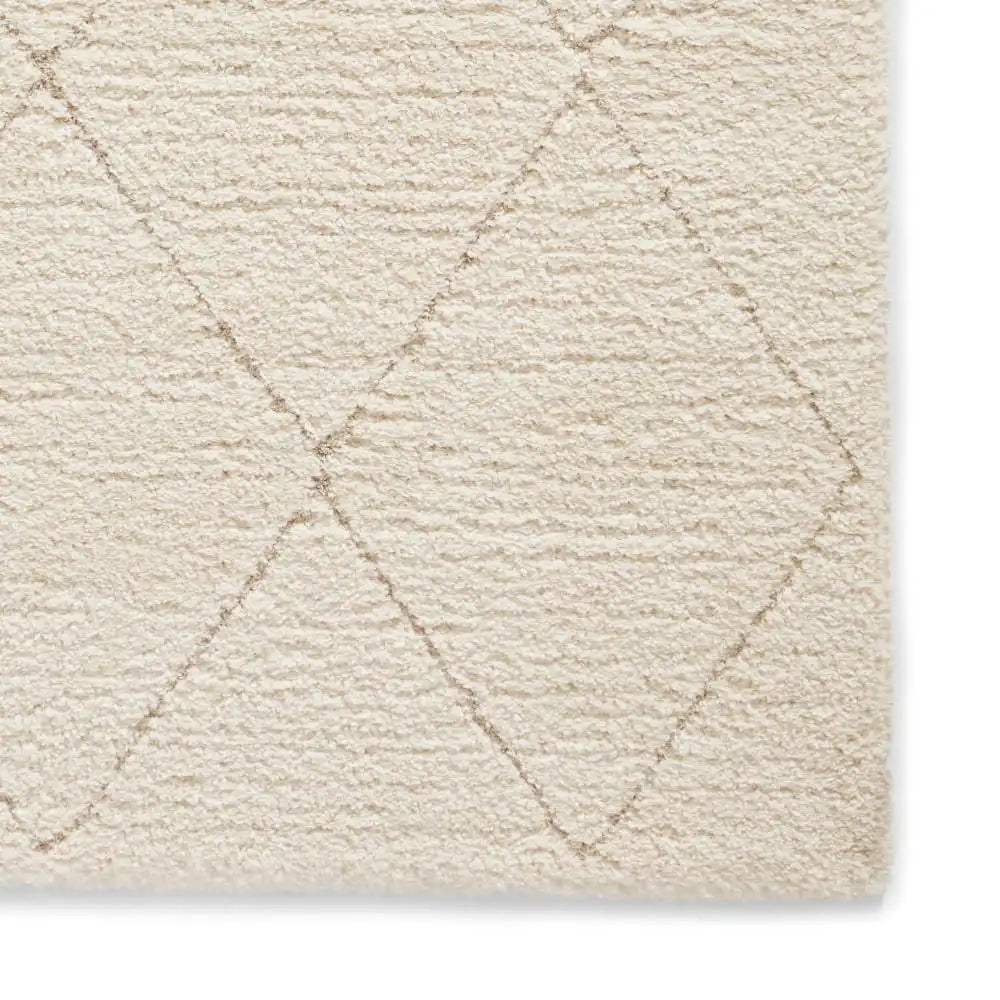 Ideal Pearl Cream Ripple Plush Shag Rug - Image 3