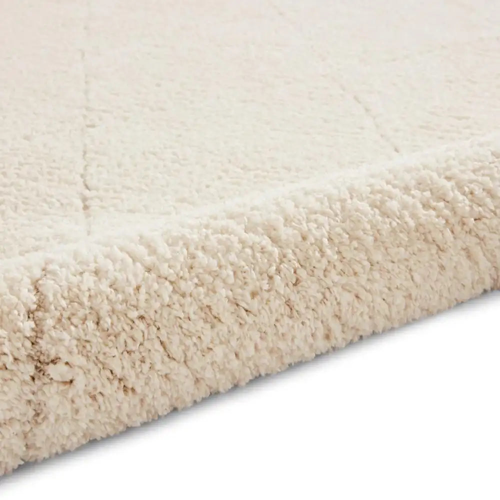 Ideal Pearl Cream Ripple Plush Shag Rug - Image 6