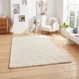 Ideal Vanilla Cream Ripple Plush Shag Rug - Image 1