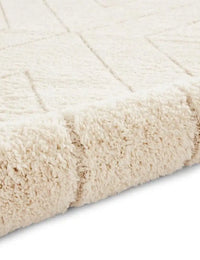 Ideal Vanilla Cream Ripple Plush Shag Rug - Image 3