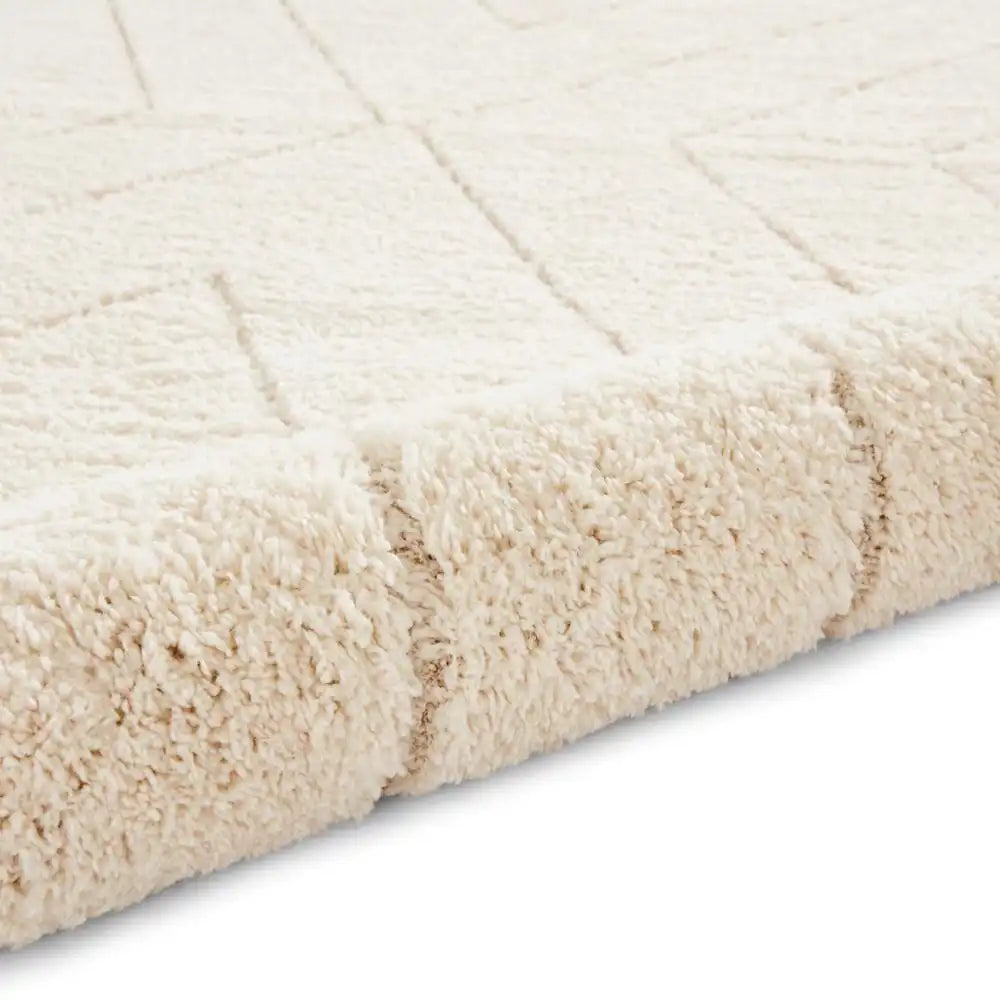 Ideal Vanilla Cream Ripple Plush Shag Rug - Image 3