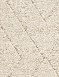Ideal Vanilla Cream Ripple Plush Shag Rug - Image 4