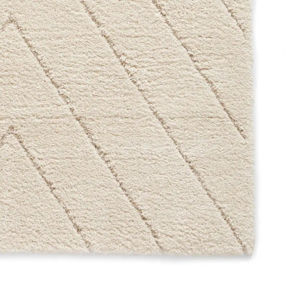 Ideal Vanilla Cream Ripple Plush Shag Rug - Image 6