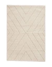 Ideal Vanilla Cream Ripple Plush Shag Rug - Image 7