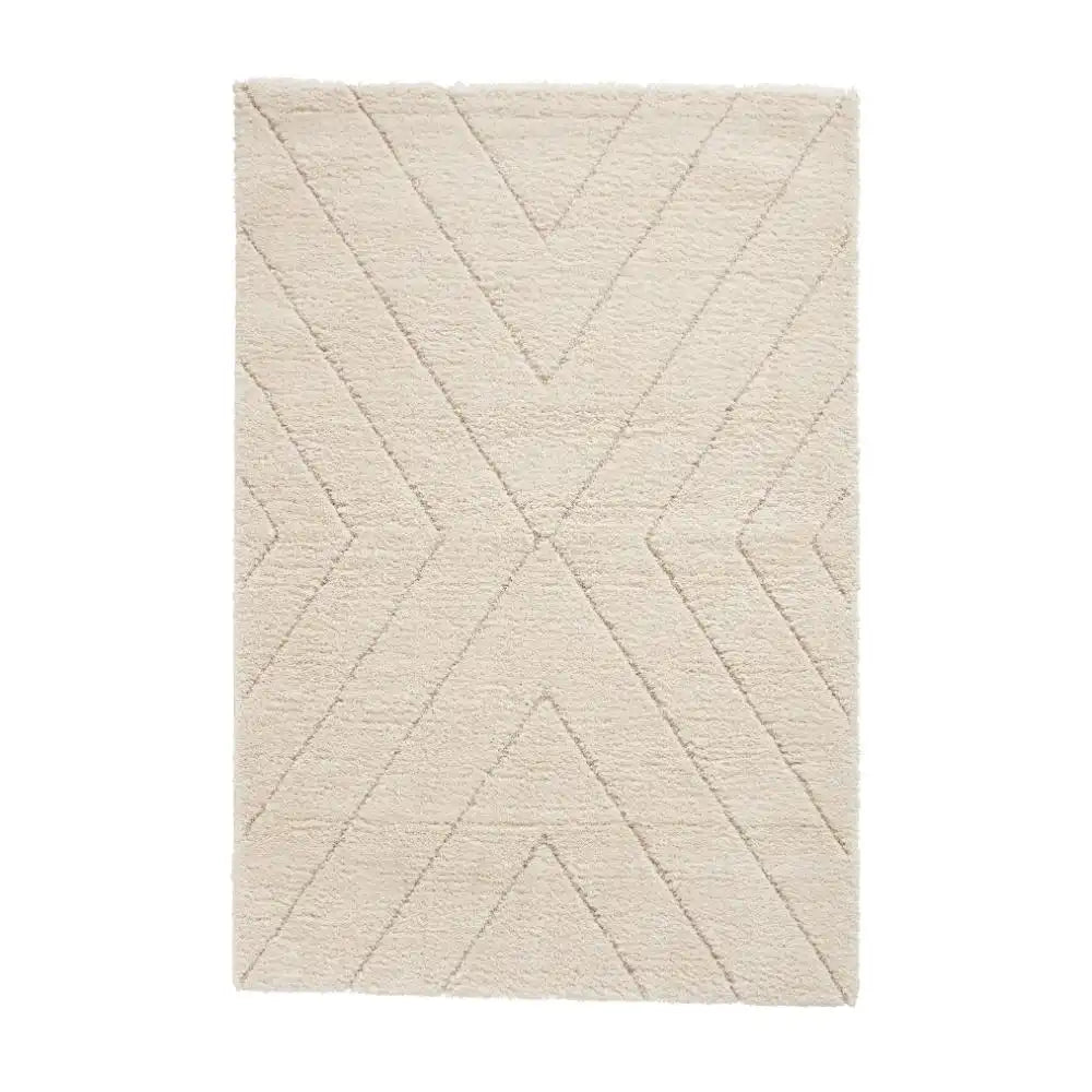 Ideal Vanilla Cream Ripple Plush Shag Rug - Image 7