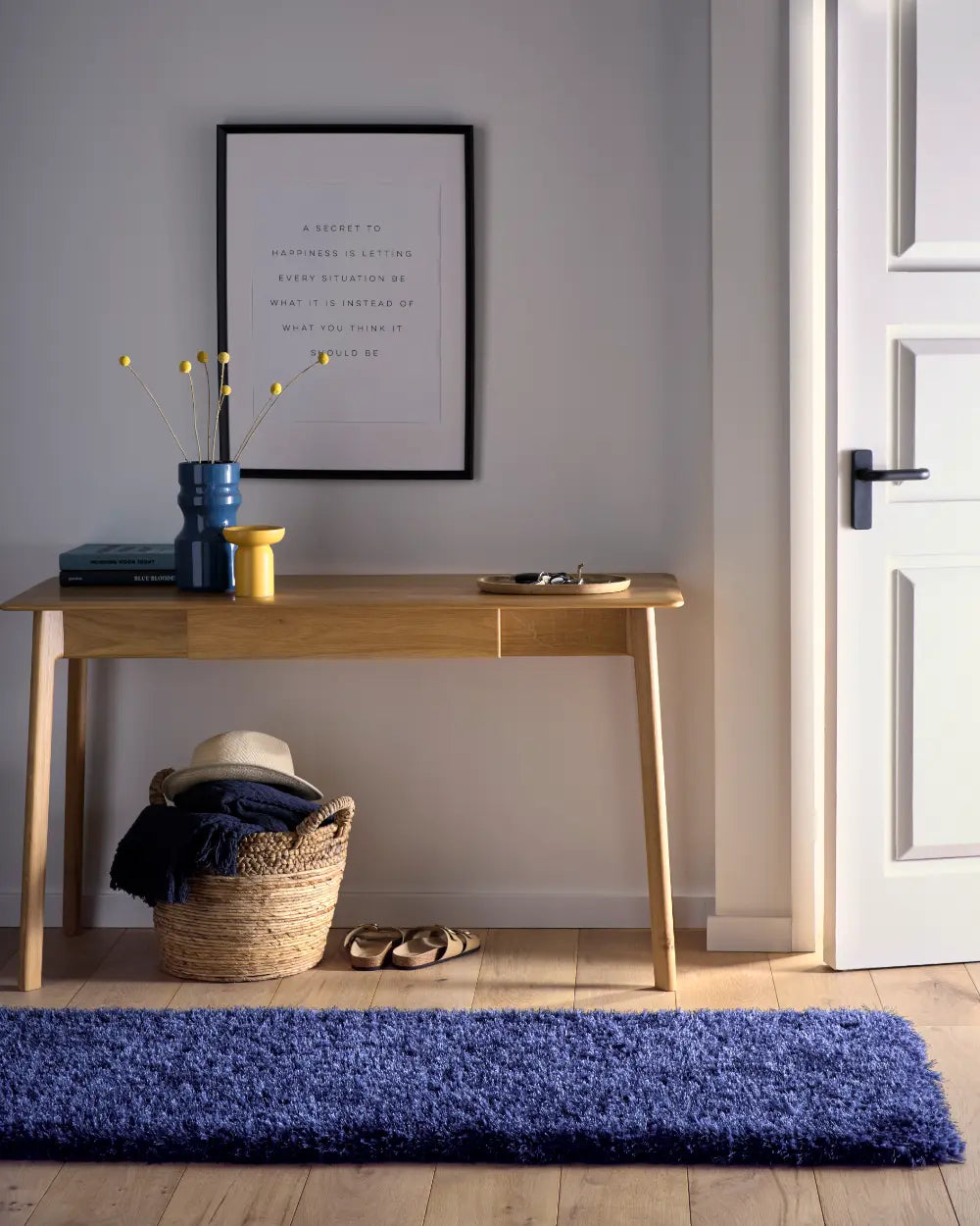 Indigo Solid Plush Shag Rug - Image 2