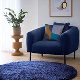 Indigo Solid Plush Shag Rug - Image 3
