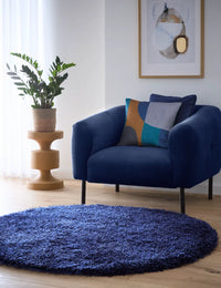 Indigo Solid Plush Shag Rug - Image 3
