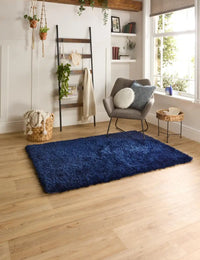 Indigo Solid Plush Shag Rug - Image 4