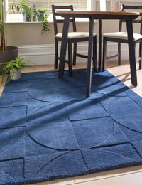 Infinity Geometric Hand-Tufted Wool Rug - Image 1