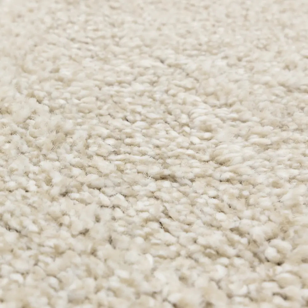 Ivory Solid Plush Shag Rug - Image 4
