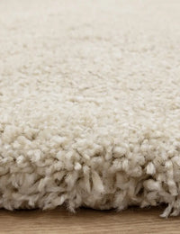 Ivory Solid Plush Shag Rug - Image 5