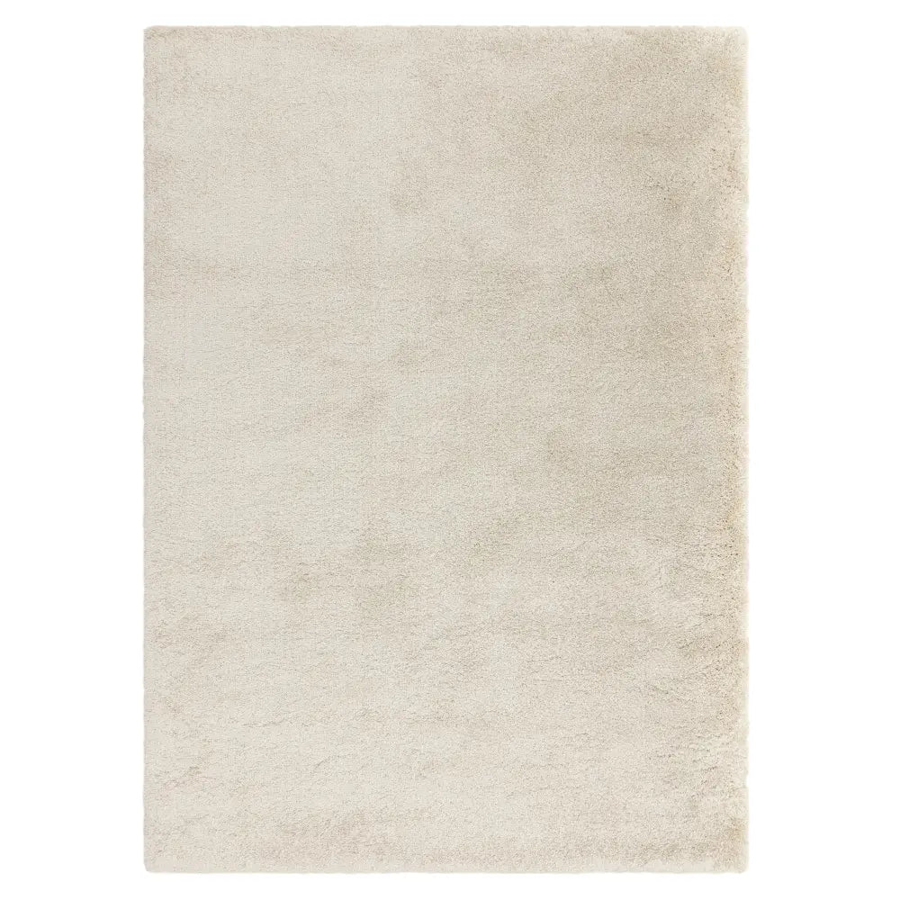 Ivory Solid Plush Shag Rug - Image 6