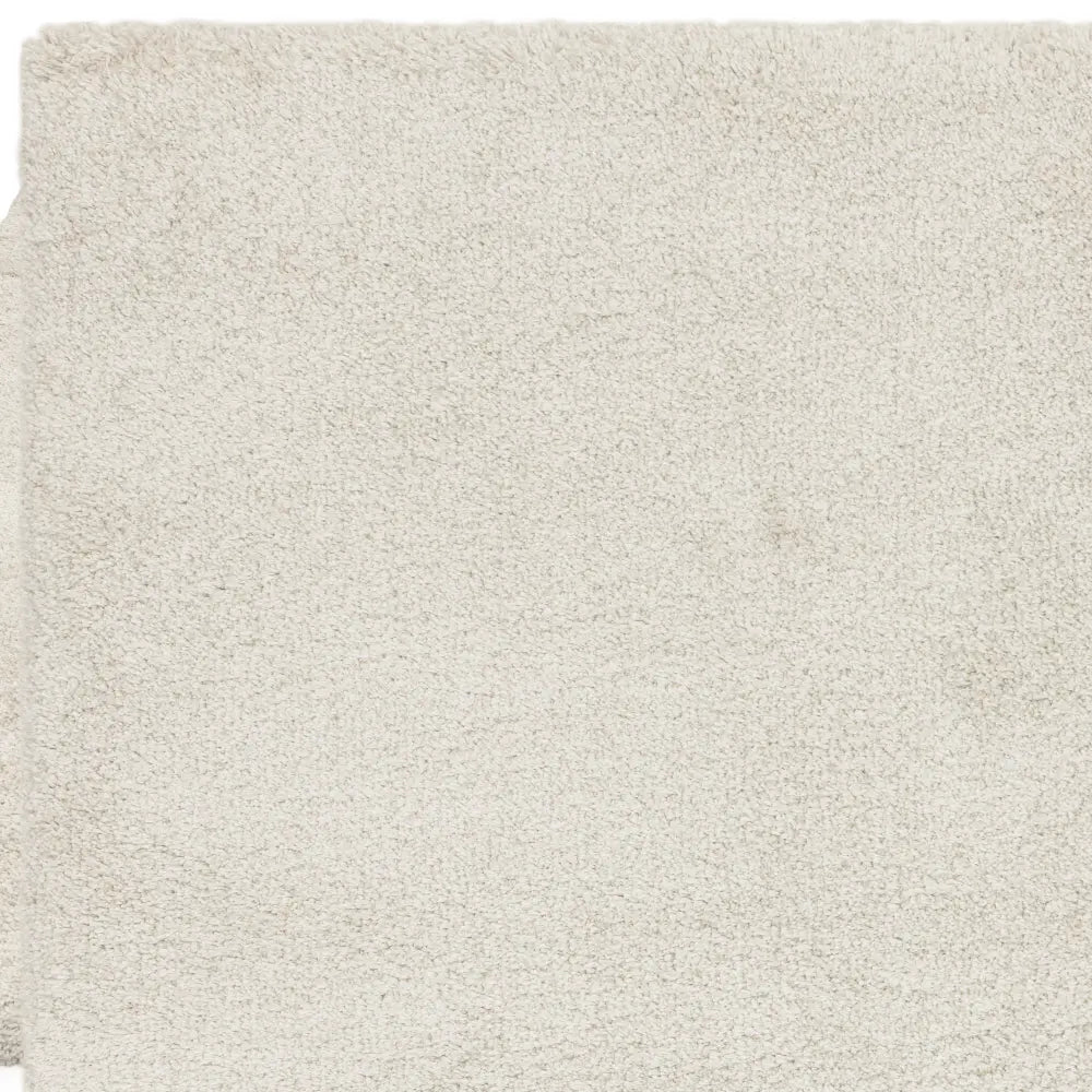 Ivory Solid Plush Shag Rug - Image 8
