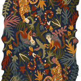 Jungle Floral Hand-Tufted Wool Rug - Image 1