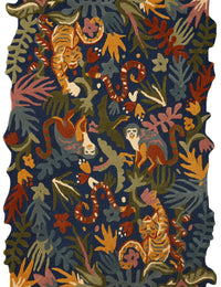 Jungle Floral Hand-Tufted Wool Rug - Image 1