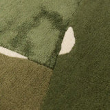 khaki Irregular Hand-Tufted Wool Rug - Image 4