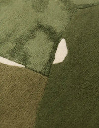 khaki Irregular Hand-Tufted Wool Rug - Image 4