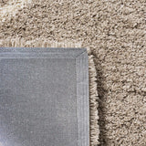 Latice BEIGE & IVORY Retro Collection Plush Shag Rug Round Rug - Image 4