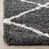 Latice CHARCOAL Retro Collection Plush Shag Rug - Image 6