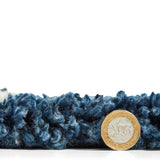 Latice Navy Cream Retro Collection Plush Shag Rug - Image 3