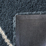 Latice SLATE BLUE Retro Collection Plush Shag Rug - Image 4