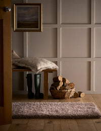 Latte Solid Plush Shag Rug - Image 1