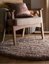 Latte Solid Plush Shag Rug - Image 7
