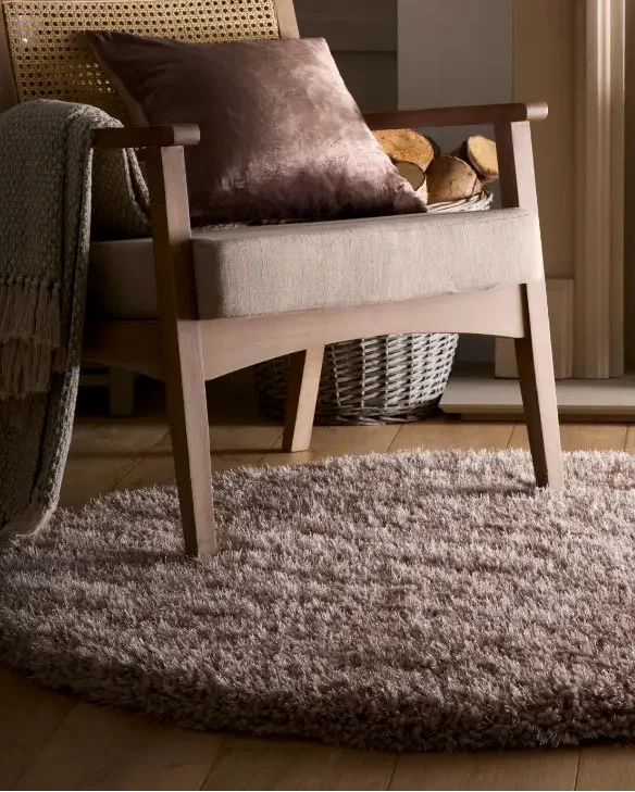 Latte Solid Plush Shag Rug - Image 7