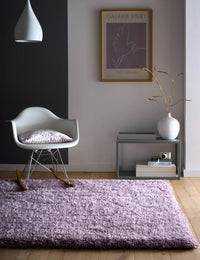 Lavender Solid Plush Shag Rug - Image 1