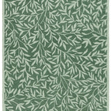 Leaf Green Floral Hand-Tufted Wool Rug - Image 2