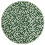 Leaf Green Floral Hand-Tufted Wool Rug - Image 8