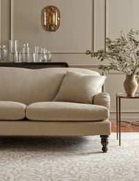 Leaf Ivory, Beige Floral Hand-Tufted Wool Rug - Image 1