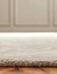 Leaf Ivory, Beige Floral Hand-Tufted Wool Rug - Image 5