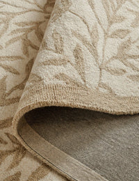 Leaf Ivory, Beige Floral Hand-Tufted Wool Rug - Image 6