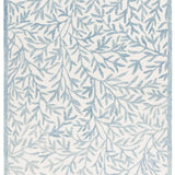 Leaf Ivory, Blue Floral Hand-Tufted Wool Rug - Image 2