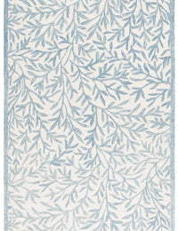 Leaf Ivory, Blue Floral Hand-Tufted Wool Rug - Image 2