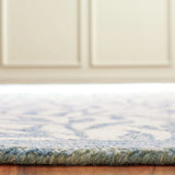 Leaf Ivory, Blue Floral Hand-Tufted Wool Rug - Image 4