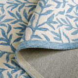 Leaf Ivory, Blue Floral Hand-Tufted Wool Rug - Image 6