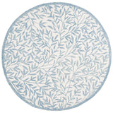 Leaf Ivory, Blue Floral Hand-Tufted Wool Rug - Image 7