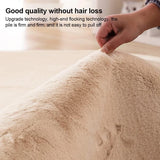 Light Beige Faux Rabbit Fur Rug - Image 4