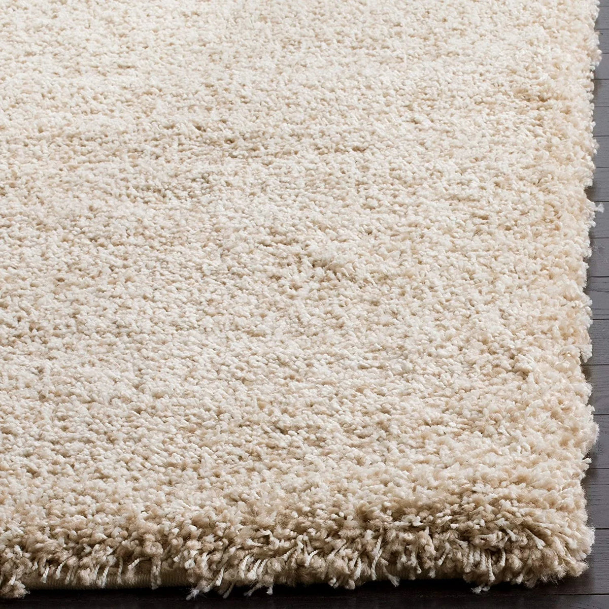 Light Beige Solid Plush Shag Rug - Image 2