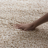 Light Beige Solid Plush Shag Rug - Image 4
