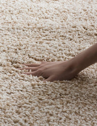Light Beige Solid Plush Shag Rug - Image 4
