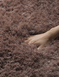 Light Brown Solid Plush Shag Rug - Image 2
