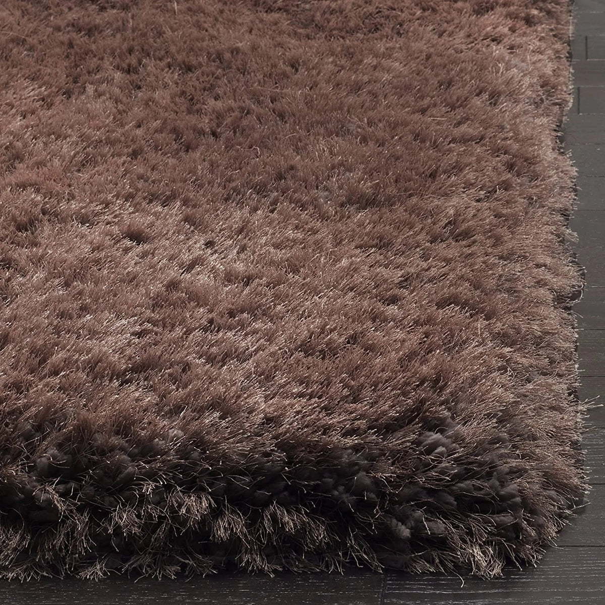 Light Brown Solid Plush Shag Rug - Image 3