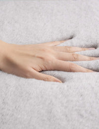Light Grey Faux Rabbit Fur Rug - Image 4