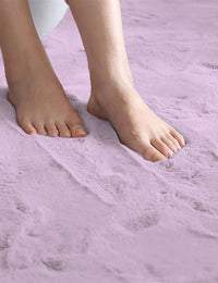 Lilac Faux Rabbit Fur Rug - Image 2