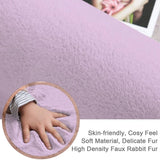 Lilac Faux Rabbit Fur Rug - Image 3