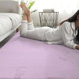Lilac Faux Rabbit Fur Rug - Image 5